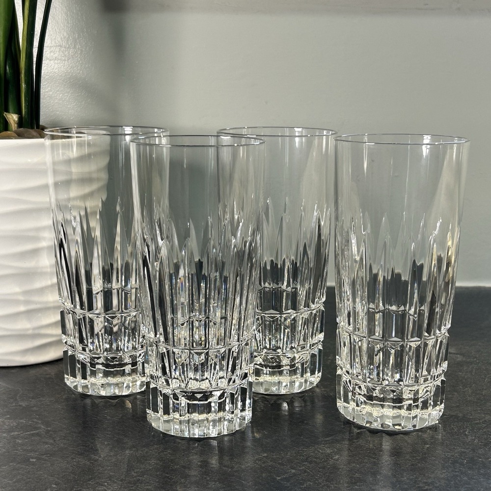 Vintage‎ Villeroy & Boch VBC11 Crystal High Ball Drinking Glasses Set Of 4 EUC